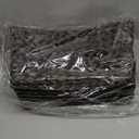 6-Piece Rattan Christmas Tree Collar - 33" Rustic Farmhouse Tree Skirt- Xmas Tree Base Cover for Christmas Decoration- Woven Holiday Tree Ring Accessory for Home, Living Room (Black, 33 in)