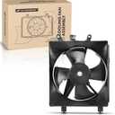 A-Premium Left A/C Condenser Fan Assembly Compatible with Select Honda Models - Civic 2001 2002 2003 2004 2005 - Replace# 38616PMMA01, 101M26001E