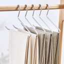 Premium Matte Silvery Aluminum Pants Hanger 10 Pack, 13.7 Extra Smooth & Durable Metal Shirt Dress Hanger,Aluminum Alloy Hanger,Clothing Support,Clothing Hang, Silver Pants Hanger（10）