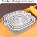 Washing Vegetable Baskets in The Kitchen Fruit Baskets Multi-layer Stackable Vegetable Sinks, Strainer and Washing Fruits and Vegetables Kitchen Colander Set