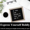 C CRYSTAL LEMON Black Felt Letter Board 10x10in  Includes 336 Letters, Symbols & Emojis  Changeable Word for Home, Office, Baby Showers & Events