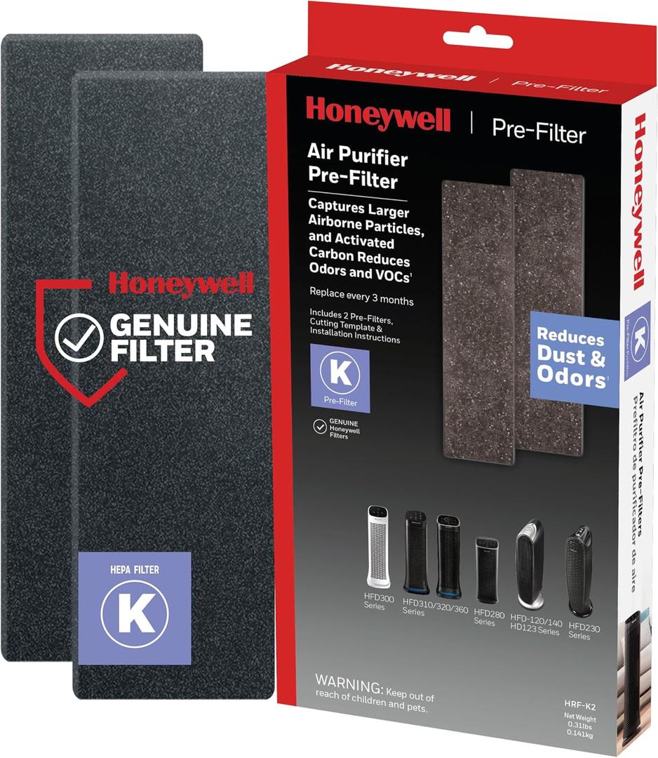 3 x Honeywell Household Odor & Gas Reducing Pre-filter, 2 Pack