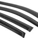 Window Visors Compatible with 2008-2014 Subaru Impreza WRX STI, Smoke Tinted Semi-Transparent Acrylic Sun Rain Deflector 4PC by IKON MOTORSPORTS, 2009 2010 2011 2012 2013