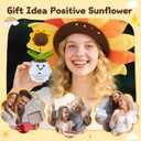 Positive Handmade Sunflower Crochet Doll - with Card Deserve All The Good Thing - Emotional Support Gifts for Teacher,Coworker,Best Friend,Mom,Dad,Sister - Birthday, for Women,Men