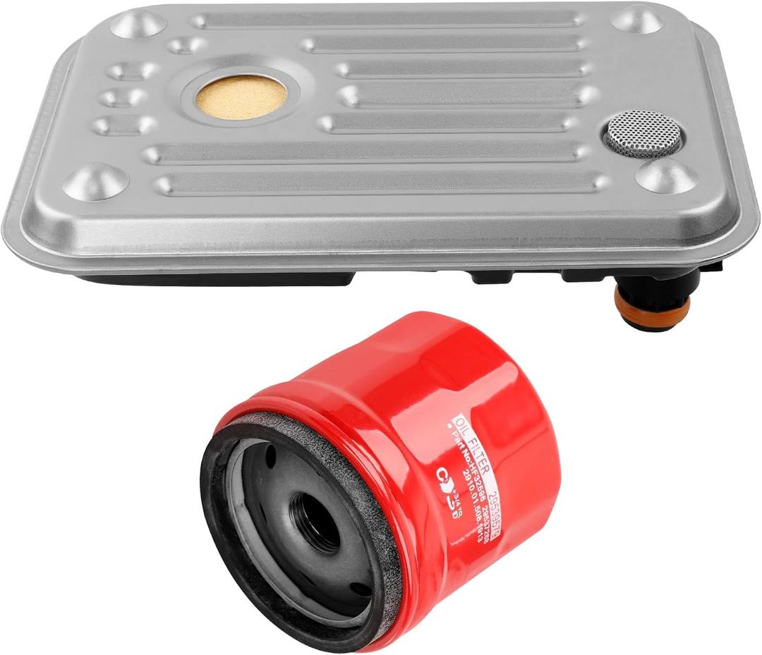 Transmission Filter Kit Compatible with Allison 1000 2000 Series,Fit for 6.6L Duramax Diesel 2001-2010 Chevy Silverado/GMC Sierra 2500HD Internal Shallow & Spin-On Filter Replaces 29539579 29537965