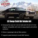 4'' LS Swap Cold Air Intake Kit, Universal Fit, Compatible with LS1 LS2 LSX LQ4 LQ9 Restomod A-Body G-Body Camaro Chevelle GTO Monte Carlo Caprice