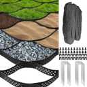 Gravel Grid 4 x 40 FT, 2" Depth HDPE Geo Grid 1885 lbs Per Sq Ft Load with U-Shaped Stakes & Connectors for Driveway, Patio, Shed Base, Parking Lot, Grass Stabilization, Black