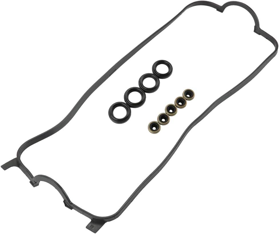 Engine Valve Cover Gasket Set VS50493R - Compatible for Honda Accord 2.2L L4 1994-1997/2.3L L4 1998-2002 for Honda Odyssey 2.3L L4 1998-1998 for Acura CL 2.2L L4 1997-1997/2.3L L4 1998-1999