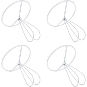 4pcs Cone Shape Lampshade Frame Wire Lamp Cover with Metal Ring Support for Diy Projects for Ceiling Lamps and Chandeliers