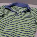 BLENCOT Women's Casual Polo V Neck T Shirt Striped Dress Summer Puff Short Sleeve MIdi Dresses M