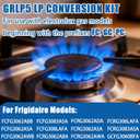 GRLP5 Range Natural Gas to Propane LP Conversion Kit, Brass, Compatible with Frigidaire replace A22390101 316243720 316243721 316243723 4980407 AP7213138