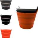 3PCS Pack Silicone Grease Drip Pan Bucket for Traeger Grill, Replacement Part, Temperature Resistant, Recycling, Multiple use (Orange+Black+Grey)