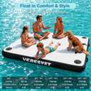 Inflatable Floating Dock Platform with Soft Ladder