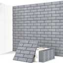 ArtVivid 12Pack Acoustic Wall Panels, 12"×12"×0.4" Self-Adhesive 3D Brick Pattern Sound Proof Panels for Walls, High Density Decorative Acoustic Foam Sound Proofing for Recording Studios, Home, Grey