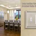 Henne Bery Sunken Pearls Heavy Duty Decorative Wall Plate Switch Plate Outlet Cover (Toggle/Decorator, Satin Nickel)