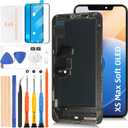 Soft OLED XS Max LCD Screen Replacement for iPhone Xs Max 6.5 inch [Soft OLED,NOT LCD] LCD Display Touch Digitizer Screen Assembly A2215 A2160 A2217 with Repair Tools
