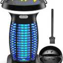 Solar Bug Zapper Outdoor, Mosquito Zapper Solar Powered, Electric Fly Zapper with Camping Lantern, Waterproof Insect Zapper, Cordless Mosquito Killer Lamp for Indoor Outdoor