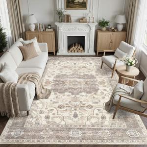 9x12 Area Rug for Living Room, Washable Non-Slip Soft Indoor Carpet