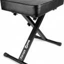RockJam Premium Adjustable Padded Keyboard Bench or Piano Stool with Lessons.