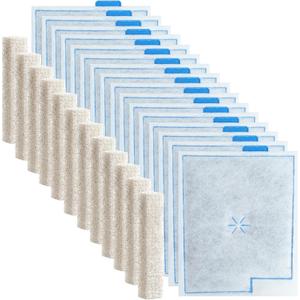 16Pack Large Filter Cartridges Replacement Compatible with Aqueon QuietFlow LED PRO Size 20,30,50,75/Power Filter Size 20,30,50,55/75, E Internal 40 and Canister Filter (Extra 12Pcs Filter Pads)