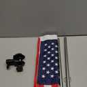 American Boat Flag Pole Kits Marine 16x24, Stainless Steel Boat Flag Pole with 1x Storage Bag, Adjustable Flagpole Holder with 50 Embroidered Stars American Flag Boat Accessories