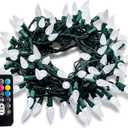 SYLVANIA 100 Light string LED RGB Color Change Faceted C6 Style Mini Light Set