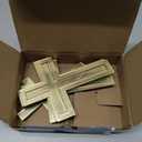 16pcs of Acrylic Cross Cake Topper, Cross Cake Charm for Baptism, Christening, Holy Communion Cake (6'', Gold Mirror)