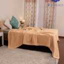 100% Cotton Beige Waffle Weave Lightweight Blanket Twin Soft, Breathable, and Cozy Bed Blanket for All Seasons