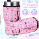 Chengu 6 Pcs Nurses Appreciation Gifts Reusable Iced Coffee Cup Sleeve Insulated Sleeves Tumbler Cup Drinks Sleeve Holder with Handle for Nurse Birthday Graduation 30 oz Cold Hot Beverages Without Cup