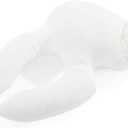 MABOZOO Side and Stomach Sleeper Pillow for Shoulder Pain, Adjustable U-Shaped Pillow for Side Sleeper, U Shaped Body Pillow No Pressure on Chest, Abdomen, White
