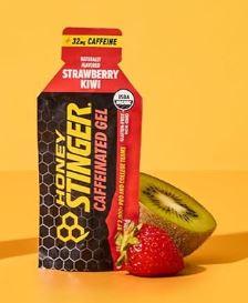 Honey Stinger Caffeinated Organic Energy Gel Variety Pack, Strawberry Kiwi, Caffeinated & Gluten Free, for All Exercises, Sports Nutrition for Home & Gym  24 Pack, BBD: 03/10/2027