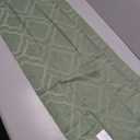 Lecloud Wasa Sage Green Sheer Valance for Windows 14 Inch 2 Panels, Short Curtains for Small Windows, Voile Jacquard Textured Kitchen Cafe Valance, Bedroom Living Room Decor Curtains, 42 W x 14 L