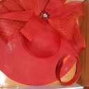 Kgromfy Women's Wide Brim Fascinator Hat Tea Party Headband Large Vintage Church Hat Lady Headwear for Derby Wedding Cocktail