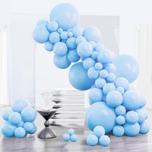 Light Blue Balloons Different Sizes of 18 12 10 5 Inch Baby Pastel Sky Aqua Blue Balloon Set