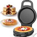 Flip Pancake Maker Machine, Ceramic Coated Pancake Pan for 6.5 Inch Pancakes, Omelette, Crepe & Quesadilla, Frittata, Double Sided Omelette Pan Nonstick, Graphite