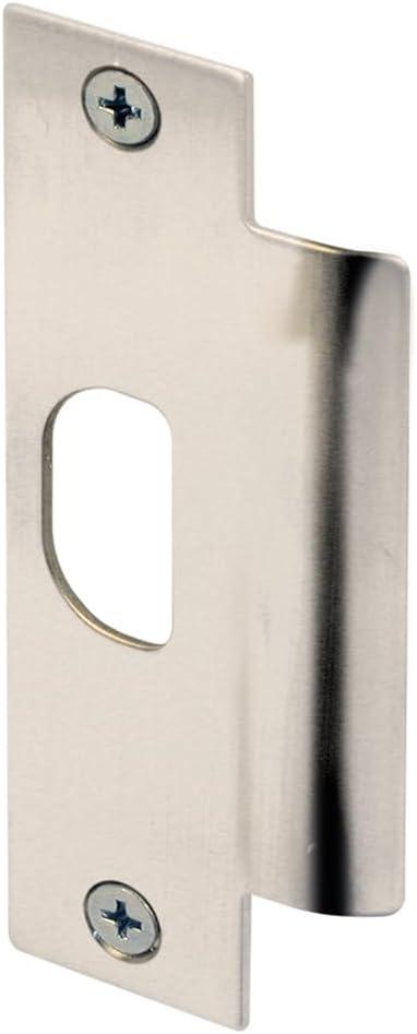 Prime-Line U 11199 Door Strike, Commercial, ASA 1-1/4 x 4-7/8 In. with Screws, Satin Nickel Finish (Single Pack)