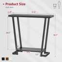 Tajsoon Rustic Console Table 31.5'', 2 Tier Narrow Entryway Table, Black