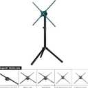3Dhologramfan Stand with Multi-Function Base3D holographic fan Tripod Stand, holographic Fan Foldable Stand,Fits 15.5-39.4 inch Holographic Projector(3D holographic fan not included)