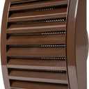 Brown Exhaust Hood Vent 4'' Inch with Built-in Pest Guard Screen, Brown, Air Vent Cover, HVAC Exhaust Vent Duct Cover, Exhaust Cap