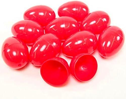 Prextex 3.5” Unfilled Easter Eggs Empty, 36 pcs - Empty Plastic Eggs Fillable with Candy, Presents for Toy Basket - Easter Decorations, Toy Egg Basket - Boys and Girls