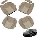munirater 6Pcs Tan Bottom and Top Seat Cover Front Driver Passenger Replacement for 2003-2006 Yukon Sierra