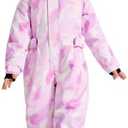 LaBeca Girls Snowsuit Waterproof Snowboarding Coveralls One Piece Ski Suit for Kids Winter Outdoor Windproof Jumpsuits, 110Y (4-5T)