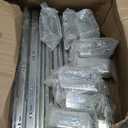 18 Inches Drawer Slides - 10 Pairs Soft Close Drawer Slides Heavy Duty Side Mount Ball Bearing Brushed Nickel Drawer Rails with Mounting Brackets, Silver