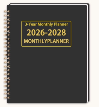 2026-2028 Monthly Planner - 3 Year Monthly Calendar/Planner 2026-2028, 8-5/8" x 11-3/8", 36 Month Calendar Planner, Planners with Twin-Wire Binding, Lined Notes Pages