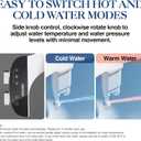 Bidet Attachment for Toilet Seat Non-Electric Bidet Hot and Cold Water Bidet Attachment Toilet Adjustable Water Temperature Posterior/Feminine Wash Dual Retractable Nozzle(AM-US-TT18N)