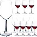 C CREST Durable and Stylish 11.2oz Red Wine Glassware - Set of 12 - Classic Design for Party and Wedding
