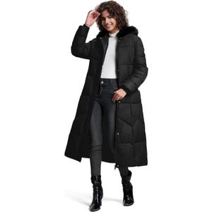 Fengbay Long Puffer Coat Women Down Jacket Parkas Waterproof Warm Long Winter Coats for Women With Hood (Black, S)