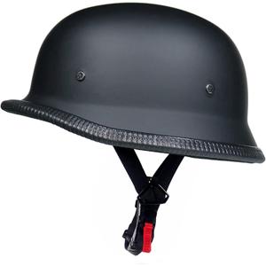 Motorcycle Helmet, Aircraft Style, Black (Medium)