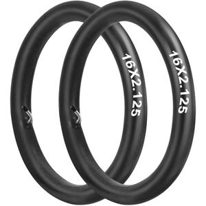 16 x 2.125 Butyl Inner Tubes 2 Pcs 16 Inch Bike Tube 90 Bent Valve Stem Tire Tubes for 16x1.75 16x1.95 16x1.75/2.125 Electric Bicycle Bike Kids Bikes Mountain Bike Replacement Tubes