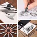 Mr. Pen- Drawing Sketching Pencil Set, 19 pcs, Graphite Pencils (10B-6H), Graphite Sticks, Erasers, Metal Sharpener, for Drawing, Sketching, Shading & Art Projects (Black)